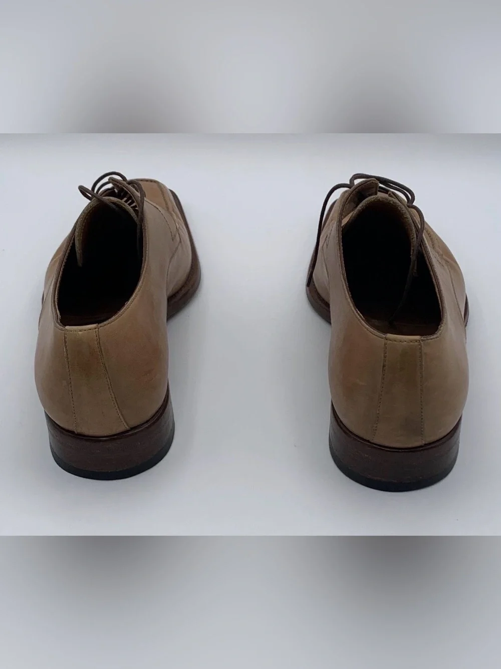Ermenegildo Zegna Couture Tan Leather Derby Oxfords